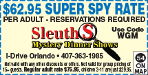 Discount Coupon for Sleuths Mystery Dinner Shows - I-Drive